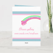 ベビー第1回バレンタイン – 愛のハートと虹 シーズンカード (裏面)