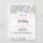 *~*ベビー第1回第1バルーンガール誕生日 招待状 (裏面)