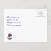 ベビー第1回誕生日はがき招待状（7月） インビテーションポストカード (裏面)