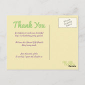 ベビー第1回誕生日バルーン感謝してい写真はがき ポストカード (裏面)