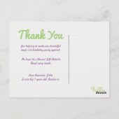 ベビー第1回誕生日バルーン感謝してい写真はがき ポストカード (裏面)