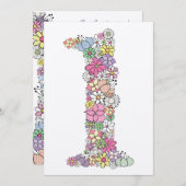 ベビー第1誕生日パーティーカスタム招待状招待状 招待状 (正面/裏面)