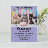 ベビー第1誕生日招待状 招待状 (スタンド正面)