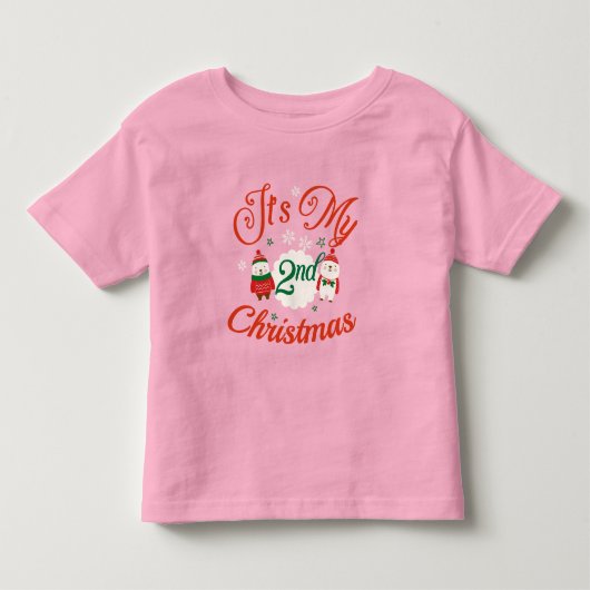 ベビー第2クリスマス トドラーTシャツ (正面)