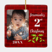 ベビー第2回クリスマスレッドブリック記念品 セラミックオーナメント (裏面)