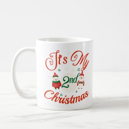 ベビー第2回クリスマス幼児Tシャツ コーヒーマグカップ (左)