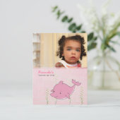 ベビー第2誕生日パーティードルフィン招待状カード インビテーションポストカード (スタンド正面)