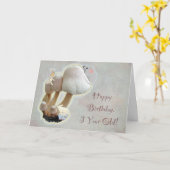 ベビー第3誕生日キノコ遊具 カード (黄色い花)