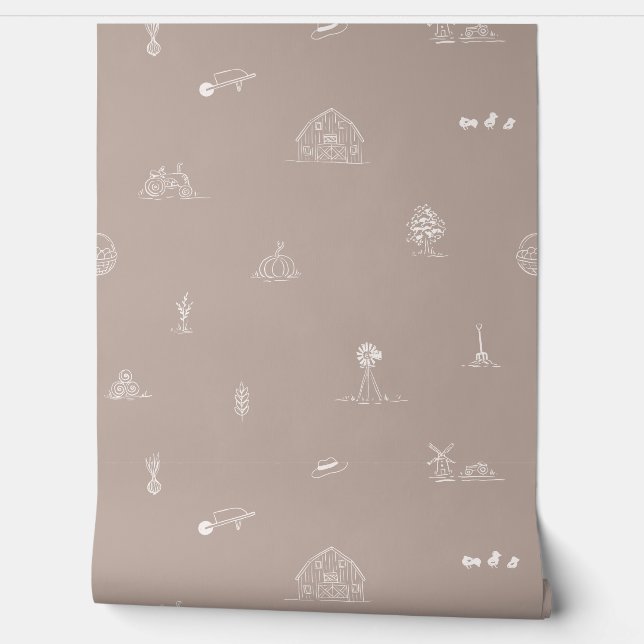 ベビー納屋周囲の庭ミニマル壁紙 壁紙 (ほどく)