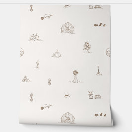 ベビー納屋周囲の庭ミニマル壁紙 壁紙