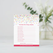 ベビー紙吹雪テーマベビーシャワーの願い (スタンド正面)