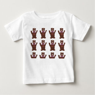 ベビー素晴らしジャージーTシャツ、ホワイトベア ベビーTシャツ