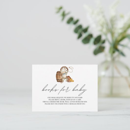 ベビー素朴かわいいカウボーイワイルドウェスタン エンクロージャーカード (スタンド正面)