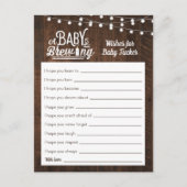 ベビー素朴がベビーシャワーの願いを醸し出す ポストカード (正面)