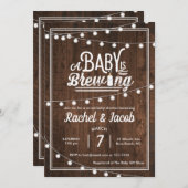 ベビー素朴が赤ちゃんシャワーを浴びる 招待状 (正面/裏面)