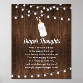 ベビー素朴が醸造おむつ思考ベビーシャワー ポスター