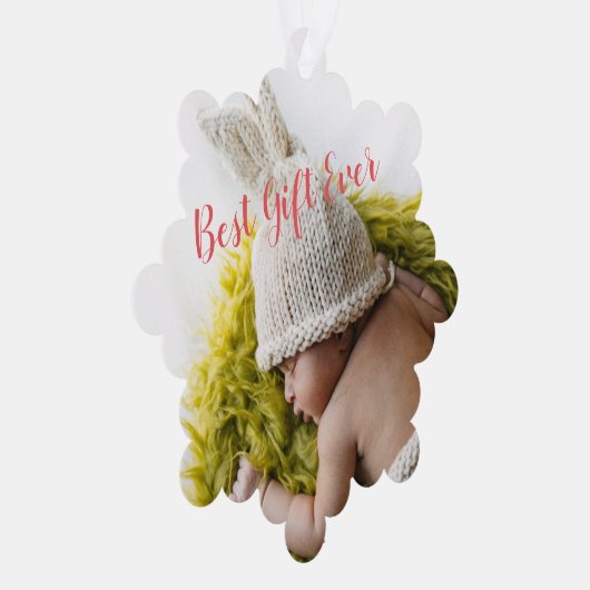 ベビー素朴のマイルストーン1stクリスマスフォト オーナメントカード (右)