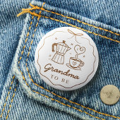 ベビー素朴はコーヒーのおばあちゃんをボタンにする 缶バッジ