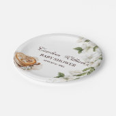 ベビー素朴はコーヒーの赤ちゃんシャワーを醸造している ペーパープレート (アングル)