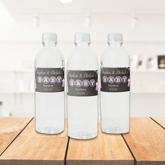 ベビー素朴はピンクの赤ちゃんシャワーを醸造している ペットボトルラベル
