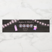 ベビー素朴はピンクの赤ちゃんシャワーを醸造している ペットボトルラベル (シングルラベル)