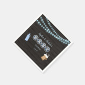 ベビー素朴はブルーベビーシャワーを醸造している スタンダードカクテルナプキン (角)