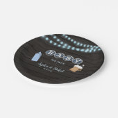 ベビー素朴はブルーベビーシャワーを醸造している ペーパープレート (アングル)