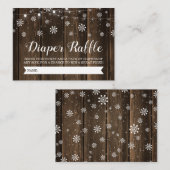 ベビー素朴は冷たい外おむつラッフルチケット エンクロージャーカード (正面/裏面)