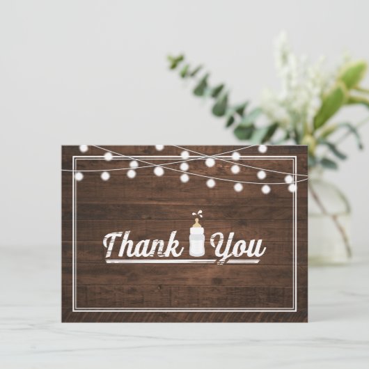 ベビー素朴は赤ちゃんシャワーを醸造ありがとう サンキューカード (スタンド正面)