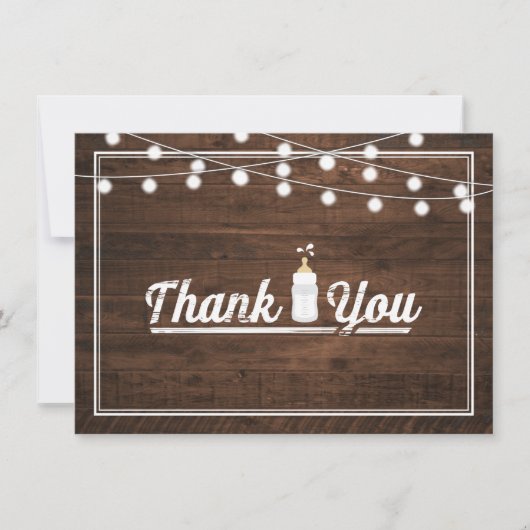 ベビー素朴は赤ちゃんシャワーを醸造ありがとう サンキューカード (正面)