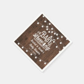 ベビー素朴は赤ちゃんシャワーを醸造している スタンダードカクテルナプキン (角)