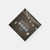 ベビー素朴は醸造金ゴールド赤ちゃんシャワー スタンダードカクテルナプキン (角)