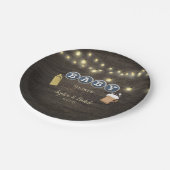 ベビー素朴は醸造金ゴールド赤ちゃんシャワー ペーパープレート (アングル)