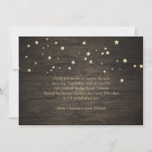 ベビー素朴は醸造金ゴールド赤ちゃんシャワー 招待状 (裏面)