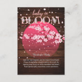 ベビー素朴イン開花桜さくらんぼブロッサム エンクロージャーカード (正面)