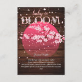 ベビー素朴イン開花桜さくらんぼブロッサム エンクロージャーカード (正面)