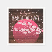 ベビー素朴イン開花桜さくらんぼブロッサム スタンダードカクテルナプキン (正面)