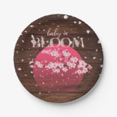 ベビー素朴イン開花桜さくらんぼブロッサム ペーパープレート (正面)