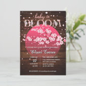 ベビー素朴イン開花桜さくらんぼブロッサム 招待状 (スタンド正面)