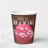 ベビー素朴イン開花桜さくらんぼブロッサム 紙コップ (正面)