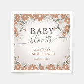 ベビー素朴イン開花花デイジーシャワー スタンダードカクテルナプキン (正面)