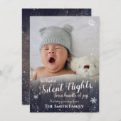 ベビー素朴クリスマス シーズンカード (正面/裏面)