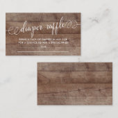 ベビー素朴シャワーおむつラッフルチケット エンクロージャーカード (正面/裏面)