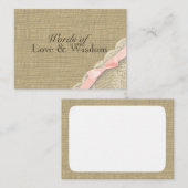 ベビー素朴シャワーアドバイスカード アドバイスカード (正面/裏面)