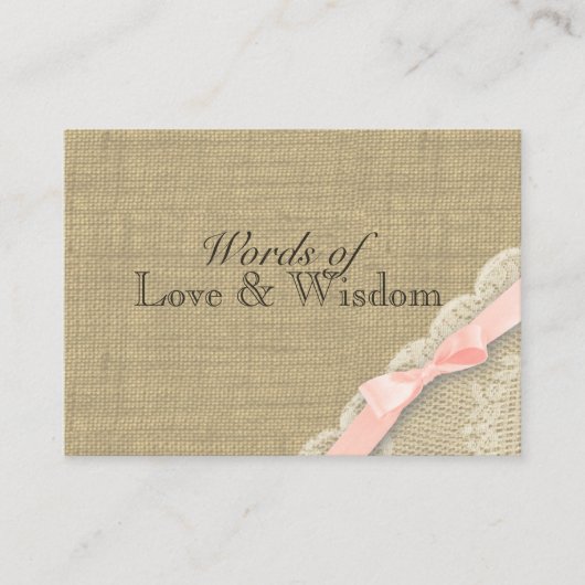 ベビー素朴シャワーアドバイスカード アドバイスカード (正面)