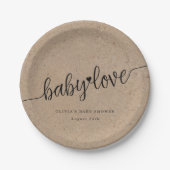 ベビー素朴シャワークラフトベビーラブカスタム ペーパープレート (正面)