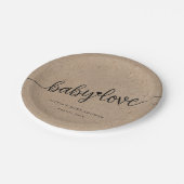 ベビー素朴シャワークラフトベビーラブカスタム ペーパープレート (アングル)