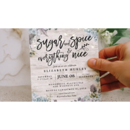 ベビー素朴シャワーシュガー&スパイス&オールナイス 招待状