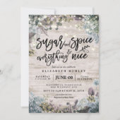 ベビー素朴シャワーシュガー&スパイス&オールナイス 招待状 (正面)