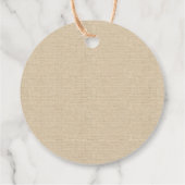 ベビー素朴シャワーヴィンテージフローラリースリネン フェイバータグ (裏面)